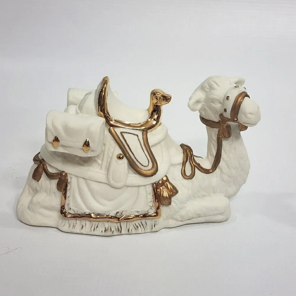 RAZ IMPORTS Nativity Holiday Bisque & Gold Camel Figure Replacement Figure‎
